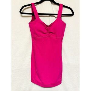 Lululemon Tank Top Size Small Pink‎ Work Out Sports Bra Active Stretch Yoga Pink
